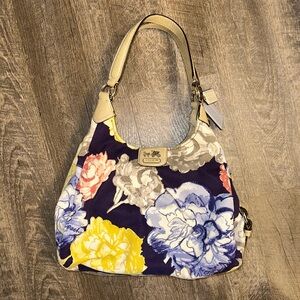 Coach Madison Maggie Floral Tote Handbag – Multicolor, Double Handle